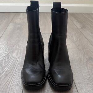 Zara Black Heeled Boots